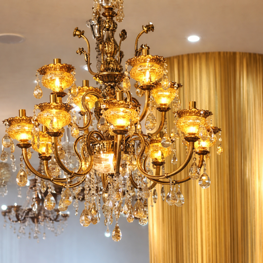 Royal Crystal Gold Chandelier